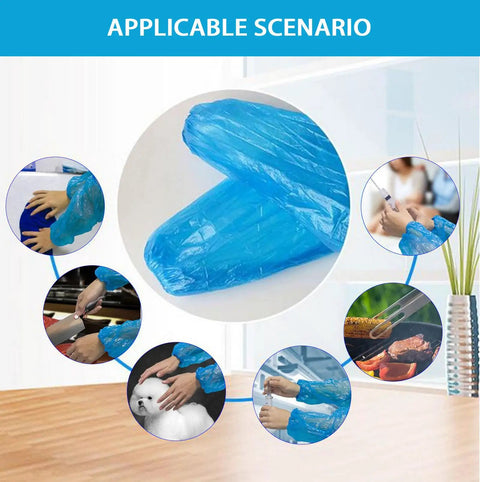Disposable Arm Sleeve Covers 200 Pack Clear Plastic Sleeves For Painting, Repairs, Cleaning, And Tattooing Use Examples