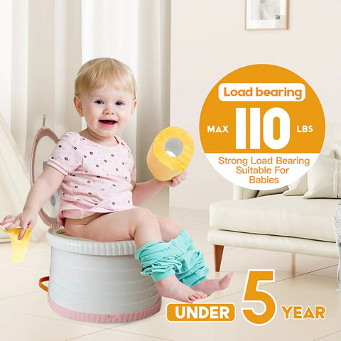 Lightweight Folding Toddler Potty Travel Seat With Leak Safe Disposal Bags Compact Road Trip Bathroom Hack Pink Grab And Go Portapotty Solution For Kids Camping Daycare And Weekend Getaways