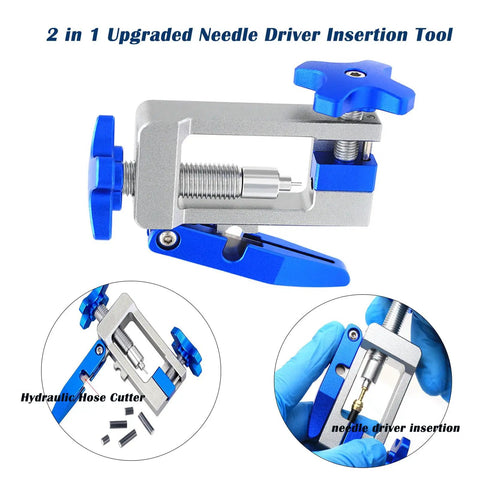 2 In 1 Pro Grade Bike Hydraulic Brake Hose Cutter And Line Fitting Insert Tool Kit With 20 Brass Olives Kit for BH59 BH90