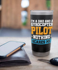 Dad Who Flies A Gyrocopter Autogyro Stainless Steel Insulated Tumbler Keeps Your Coffee Hot Or Cold Dual Wall Travel Mug