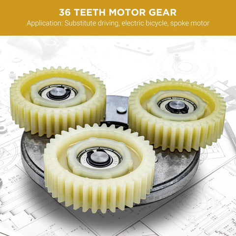 Electric Bike Gear Clutch Kit With 36T Planetary Nylon Gears For 500 To 750W Motors shown on schematic background