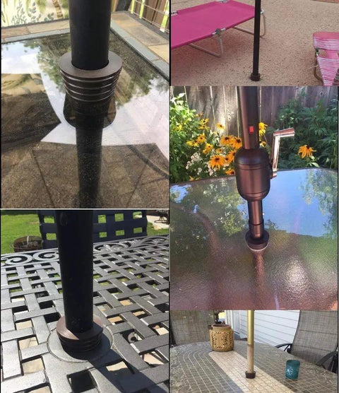 Outdoor Patio Umbrella Cone Wedge Fits 1.5 Inch Pole For Table Hole Openings Or Parasol Base Stands Easy Install And Secure Fit