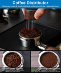 2-In-1 Espresso Tamper And Magnetic WDT Tool With 53mm Spring-Loaded Base loosening coffee grounds in portafilter