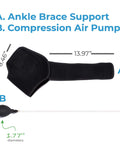 Hot And Cold Ankle Brace With Air Compression Gel Ice Pack For Ankle Pain Achilles Tendonitis Bursitis And Swelling Relief Kit