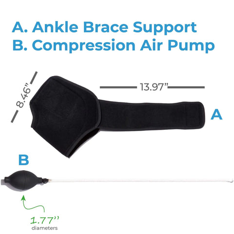 Hot And Cold Ankle Brace With Air Compression Gel Ice Pack For Ankle Pain Achilles Tendonitis Bursitis And Swelling Relief Kit