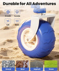 9 inch balloon wheel of Heavy Duty Beach Wagon With 9 Inch Balloon Wheels And Tailgate Foldable Sand Cart on sand