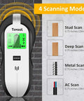 4 In 1 Stud Finder Wall Scanner With LCD Display For Wood Metal AC Wires And Joist Detection Center Finding Pro Level Accuracy