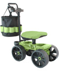 Wheelie Utility Cart With Tool Toter Handle And Bucket Holder And Comfort Cushion Premium Rolling Tool Organizer For Yard Work And Garden Made In USA Model EX590