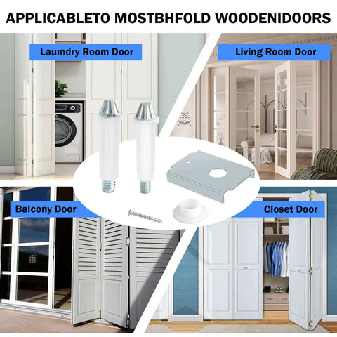 Bifold door repair kit parts for Boss Bifold Door Repair Kit For One And Three Eighths Inch Wood Bifold Closet Doors.