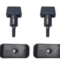 Grab These Heavy Duty Miter Saw Stand Lock Tabs And Thumb Screws For DeWalt 723 And 7029, featuring robust black latch arms and thumb screws.