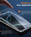 Iphone 16 Pro Max Screen Protector Kit 3 Pack Full Coverage Tempered Glass 9H Hardness Bubble Free Easy Install Frame shown.