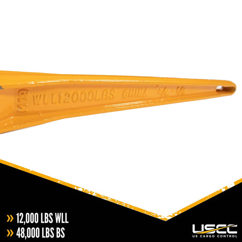 Close-up of 2 Pack Heavy Duty Ratchet Load Binders for 3/8 to 1/2 Inch Grade 70 Chain, 12,000 Lbs Working Load Limit