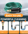 No Sweat Hydraulic Drain Bladder Kit that clears stubborn pipe blockages, featuring garden hose connection and powerful cleansing design.
