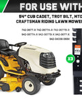 Beefy 54 Inch Mower Blades Replacement For Cub Cadet 942 0677B with zero turn lawn tractor and 6 star mounting pattern