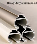 Heavy Duty Double Curtain Rods With Wall Mounted Track System, Silent Roller Aluminum Sliding Ceiling Curtain Track In Gold Finish, Adjustable Rails For 4m To 18ft Lengths, Durable Aluminum Alloy, Easy Glide, Modern Home Curtain Solution, aluminum double curtain track profile