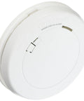 Top Tier Smoke And Carbon Monoxide Alarm Featuring A Hassle Free 10 Year Sealed Lithium Battery With A Sleek Thin Profile on a white background.