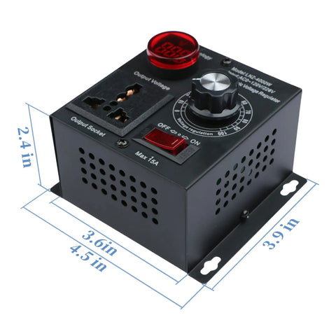 High Performance Variable Speed Controller For DIY Enthusiasts, SCR Voltage Regulator For Routers, Fans And Electric Motors, 120V or 220V
