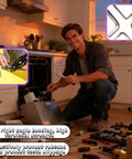 Man using Pro 8-Piece Metric Hex Key Set with L-Shaped Allen Wrenches for home appliance repair, tools scattered.