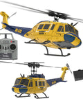 315mm UH-1 Remote Control Helicopter For Adults, 6CH RC Heli With Beefed Up Brushless Motor, Optical Flow Positioning, TOF Laser Radar
