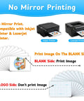 Instructions for using 20 Sheets Mixed Light And Dark Heat Transfer Paper Set For T Shirts And Fabrics with inkjet and laser printers.