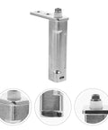 Automatic Stainless Steel Freezer Door Closer Pivot Hinge Replacement, Adjustable 4.33 X 2.76 Inches, side view, hardware focus