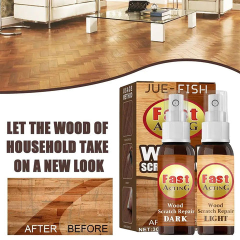 Front view of Two Pack Wood Scratch Repair Kit For Furniture, Floors, Tables And Cabinets, Instant Drying Wood Touch Up Set