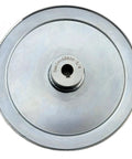 8 Inch Single Groove V Belt Pulley with 5/8 Inch Bore, 1 Groove, Carbon Steel, Zinc Plated, Top View, for A B 5L 4L Belts