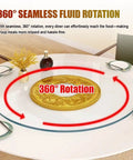 Heavy Duty Tempered Glass 360 Degree Turntable For Dining Tables showing seamless rotation feature and use on a dining table.