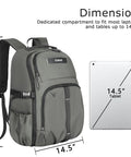 Airline Approved 35L Travel Backpack Under Seat Carry On Water Resistant 15.6 Inch Laptop Compartment, shown with dimensions