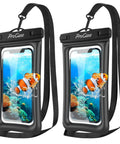 Floating Waterproof Phone Pouch IPX8 For Up To Seven Inch Screens Universal Dry Bag shown with underwater view
