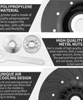Tough As Nails Heavy Duty Angle Grinder Backing Pad Two Pack Ribbed Resin Fiber Disc Quick Swap features polypropylene material.