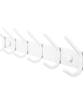Wall Mounted Coat Rack With Six Heavy Duty Hooks, White Coat Hanger Wall Rack For Coats Jackets Hats And More, Durable Steel Back Plate