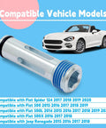Premium Actuator Oil Supply Filter Replacing 68189847AA showing compatible Fiat and Jeep vehicle models.