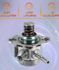 High Pressure Fuel Pump For Ford Focus Explorer Mustang Fusion Escape Edge Lincoln MKZ MKC 2.0L 2.3L EcoBoost Engines 2016 2019 Reliable Replacement With Quieter Operation And Easy Installation Budget Friendly Performance Upgrade, showing front view of the pump with connectors