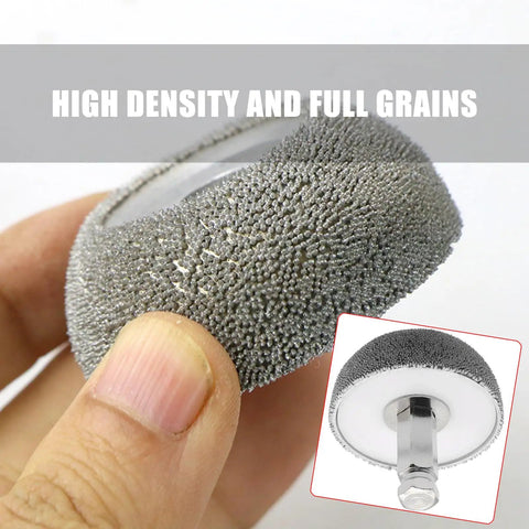 User Friendly Aluminum Anodizing Buffing Wheel Polishing Tool For Rubber Removal And Surface Smoothing Perfect For Auto Repair And Home Reno Projects, close-up view showing high-density grains and handle.