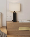 Brushed Gold Cabinet Pulls 9.75 Inch Polygon Drawer Handles on wooden dresser, modern bedroom setting