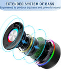 Exploded view of Portable Waterproof Bluetooth Speaker With HD Sound And Lit LED Display IPX7 Shower Speaker With Bluetooth 5.4 RGB Lights Hands Free Calling Suction Cup For Bathroom Sing Along And Stocking Stuffers showing interior components.