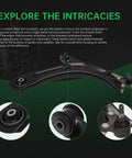 Beefed-Up Front End Suspension Kit For 2012-2019 VW Beetle And 2012-2022 Passat showcasing control arms and ball joints detailed view