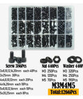 Heavy Duty 12.9 Grade Black Hex Socket Cap Screws Nuts Set M2.5 To M6 DIN912 2500Pcs Mixed Sizes High Strength Carbon Steel With Wear Resistant Black Finish Anti Rust And Anti Oxidation Includes Matching Nuts For Wide Assembly Use M3 M4 M5, organizer tray view