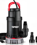 Heavy Duty Submersible Water Pump With 4600 GPH Flow Rate And Built In Filter Base For Quick Basement Drainage Or Pool Cleanup Moves Water Like A Charm Zero Hassle Setup, showing durable thermoplastic with hose attachments.