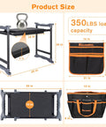 Ultimate Garden Kneeler And Seat With Extra Wide 10 Inch EVA Pad, Heavy Duty Foldable Bench supporting 350 lbs with pouches