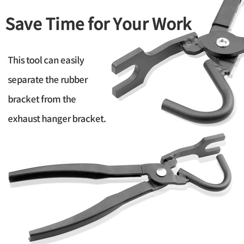 Exhaust Hanger Pliers Tool For Rubber Bracket Removal And Separation, Universal Fit Auto Car Exhaust Pipe Hanger Bracket Pliers