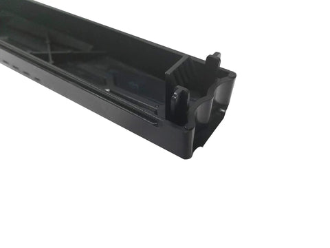 Close-up of Blanking Panel 1U 19 Inch Rack Mount Kit Black 10 Pack for Server Cabinets and Network Racks, plastic construction