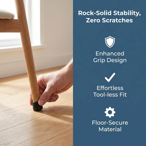 Non Slip Rubber Feet Caps For Ironing Board, 20 Pcs Replacement Leg Tips Covers on chair leg, hardwood floor protection