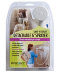 Packaging of Handheld Power Sprayer Shower Head With 6 Foot Hose, showcasing detachable 6 ft sprayer for pet bathing and cleaning
