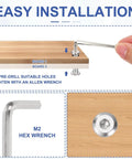 User installing Top Shelf 304 Stainless Steel Chicago Screws Binding Posts Hex Socket Cap Bolts in wood with an M2 hex wrench.