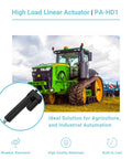 Beefy 24V Linear Actuator With 6 Inch Stroke, 1600 Lbs Thrust, Electric Heavy Duty System PA-HD1 in agricultural setting
