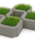 Concrete Grass Paver Molds ABS 2mm Patio Bricks For DIY Garden Pathways And Walkways with grass in mold sections.