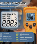 Infrared Thermometer Laser Temp Gun With Calibration, Adjustable Emissivity, Display Showing Multiple Functions