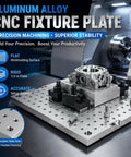 Built Tough 10 By 10 Inch 6061 Aluminum Cnc Fixture Plate Featuring 1/4 20 Threaded Holes for precise machining and stable support.